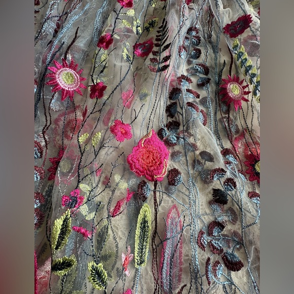 ❤️Free People Sheer Garden Party Dress, Embroidered, Medium - Picture 7 of 9